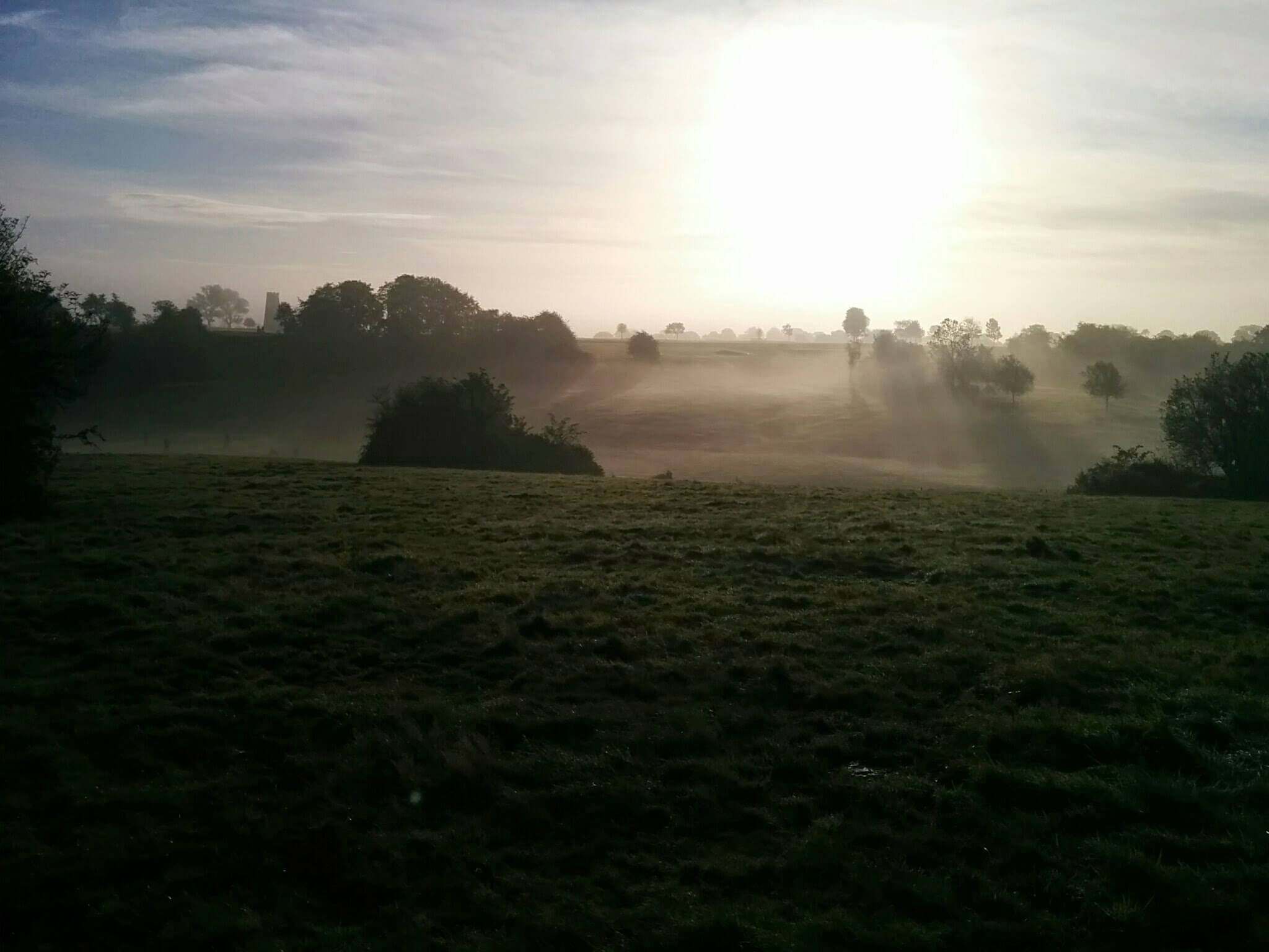 Misty Yorkshire landscape