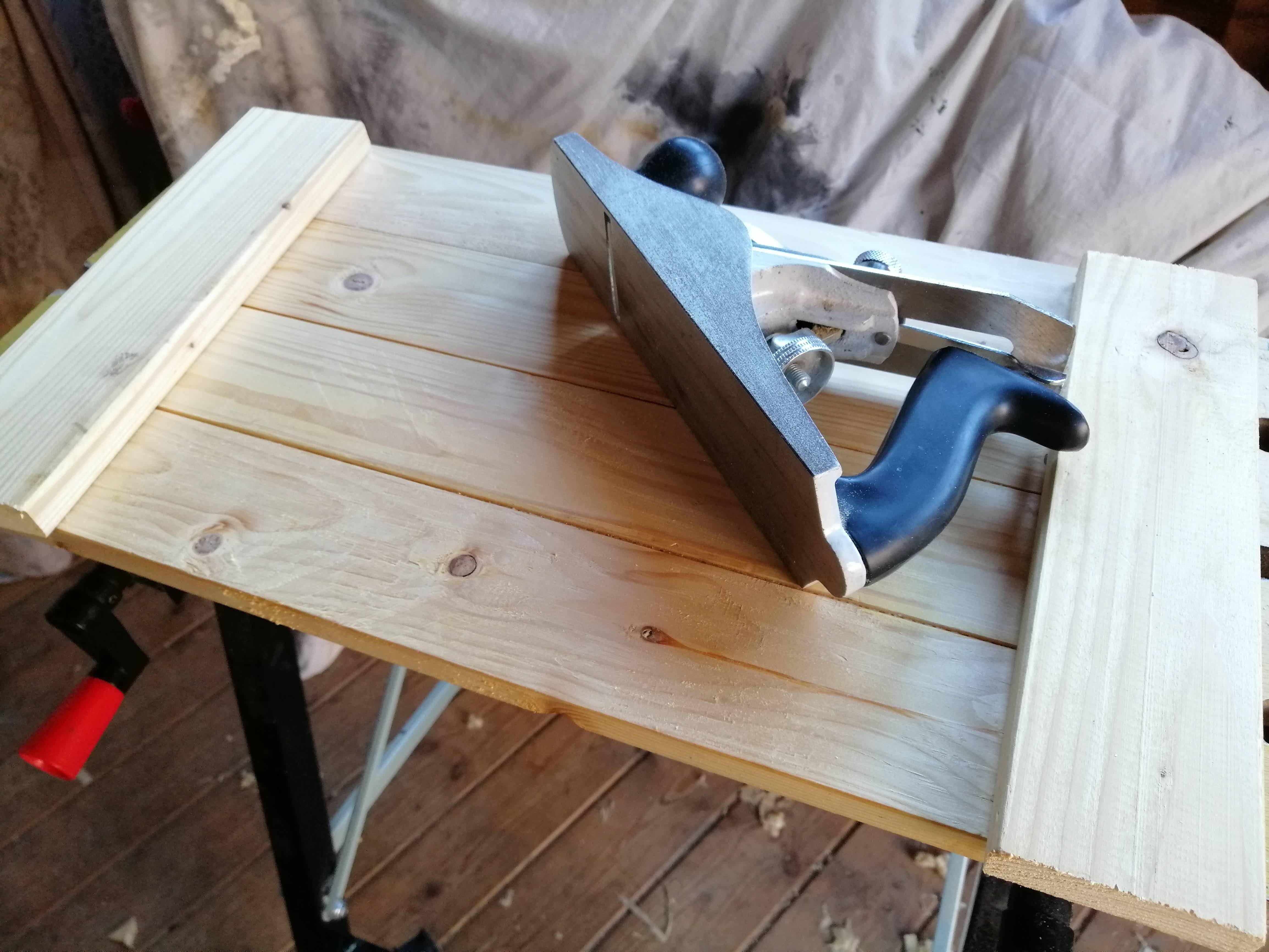 Plane sat on a rough tray in progress